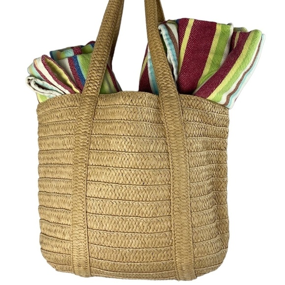 DRAPER JAMES - Straw Tote Bag Natural Color - Picture 3 of 11